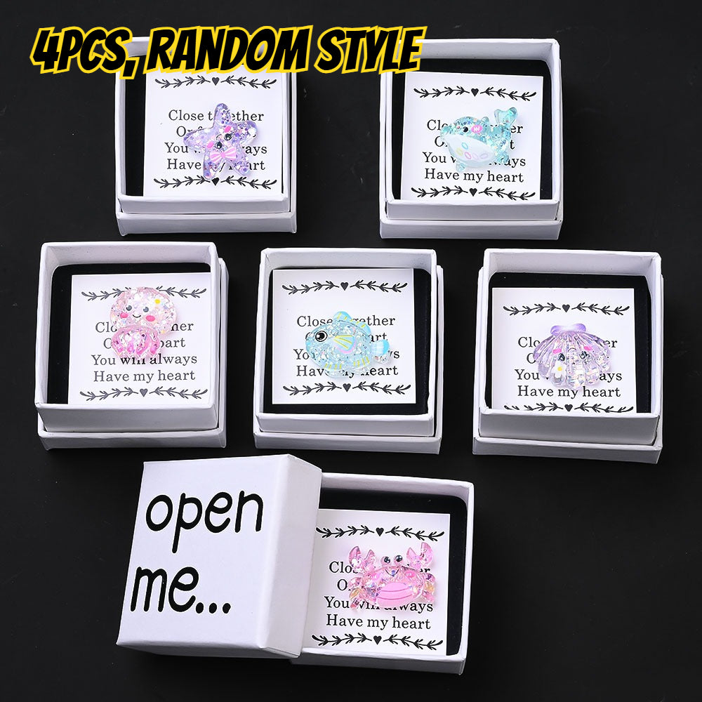 I Love You “Open Me” Surprise Resin Animal Gift Box