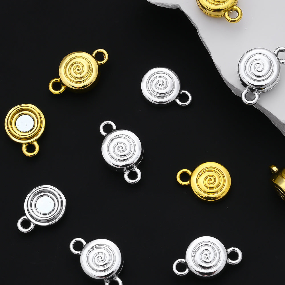 Golden and White Candy-Shaped Magnetic Jewelry Clasps
