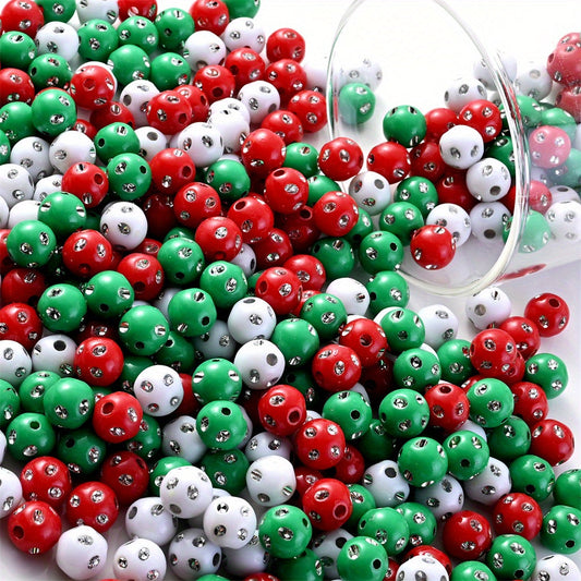Christmas Sparkling Round Beads