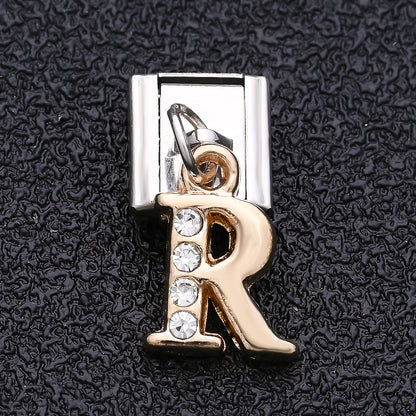 1PC Rhinestone A-Z Letter Modular Bracelet Charm Set
