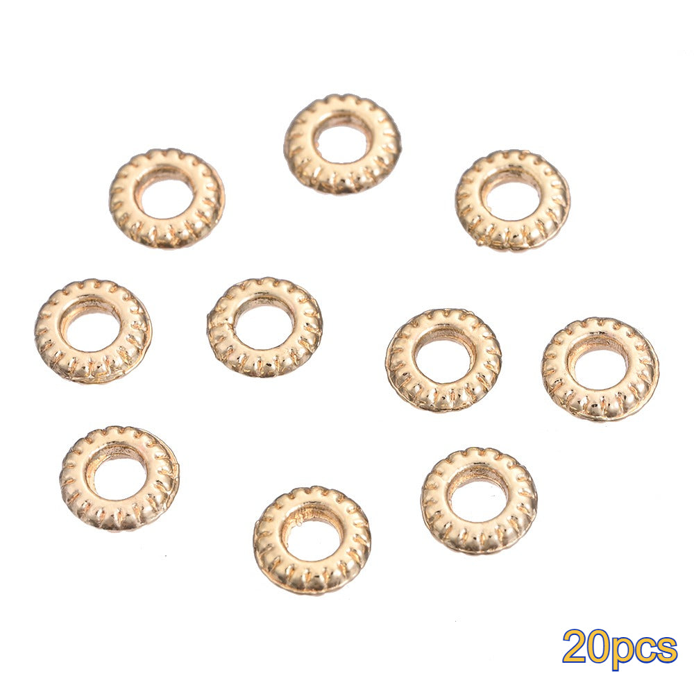 20PCS Gold Alloy Multi-Shape Spacer Bead Set