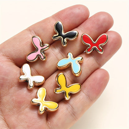 Oil Drop Butterfly Acrylic Beads