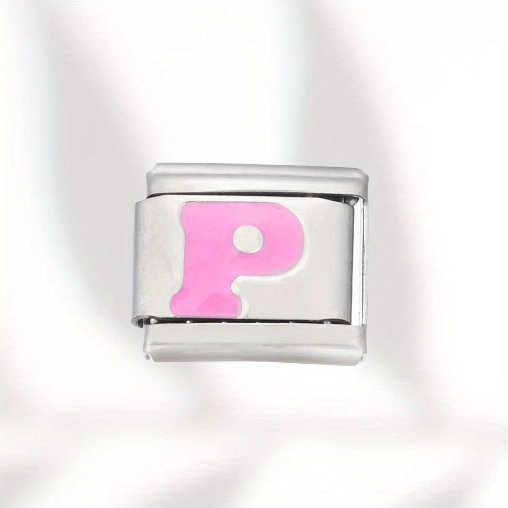 Colorful Stainless Steel Letter Bead