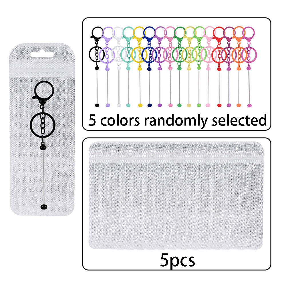 10-Piece Beadable Keychain Bar & Pouch Set