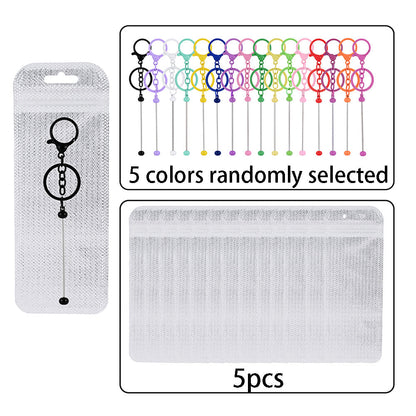 10-Piece Beadable Keychain Bar & Pouch Set
