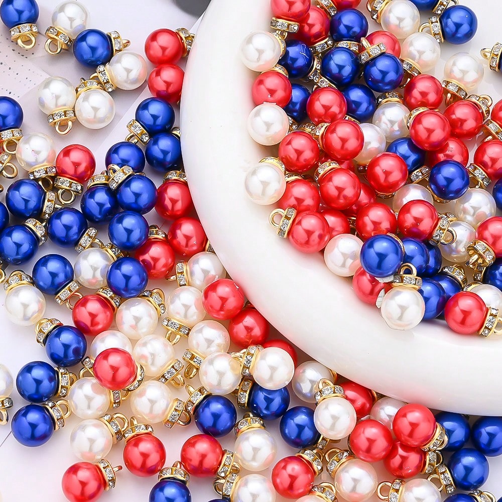 Independence Day CCB Pendant Beads