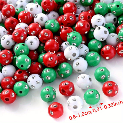 Christmas Sparkling Round Beads
