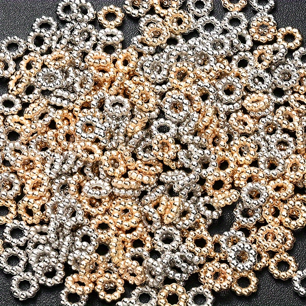 8 mm Snowflake CCB Spacer Beads
