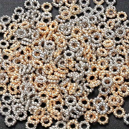 8 mm Snowflake CCB Spacer Beads