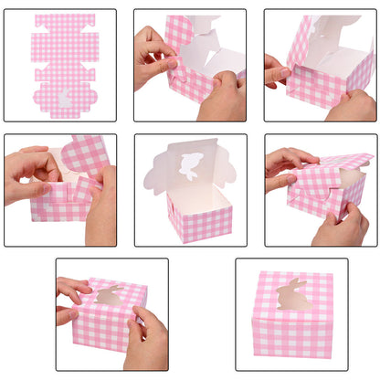 12-Piece 10x10x6.5 cm Paper Rabbit Gift Boxes