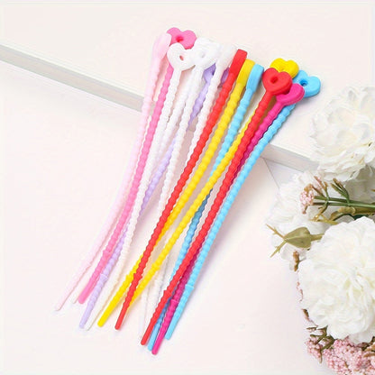 10PCS 12.6cm Silicone Cable Organizer Strap Set