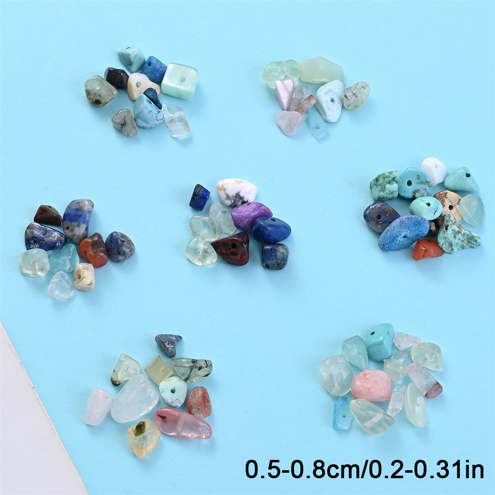 500-Piece 5-8 mm Mixed Irregular Natural Stone Chip Beads