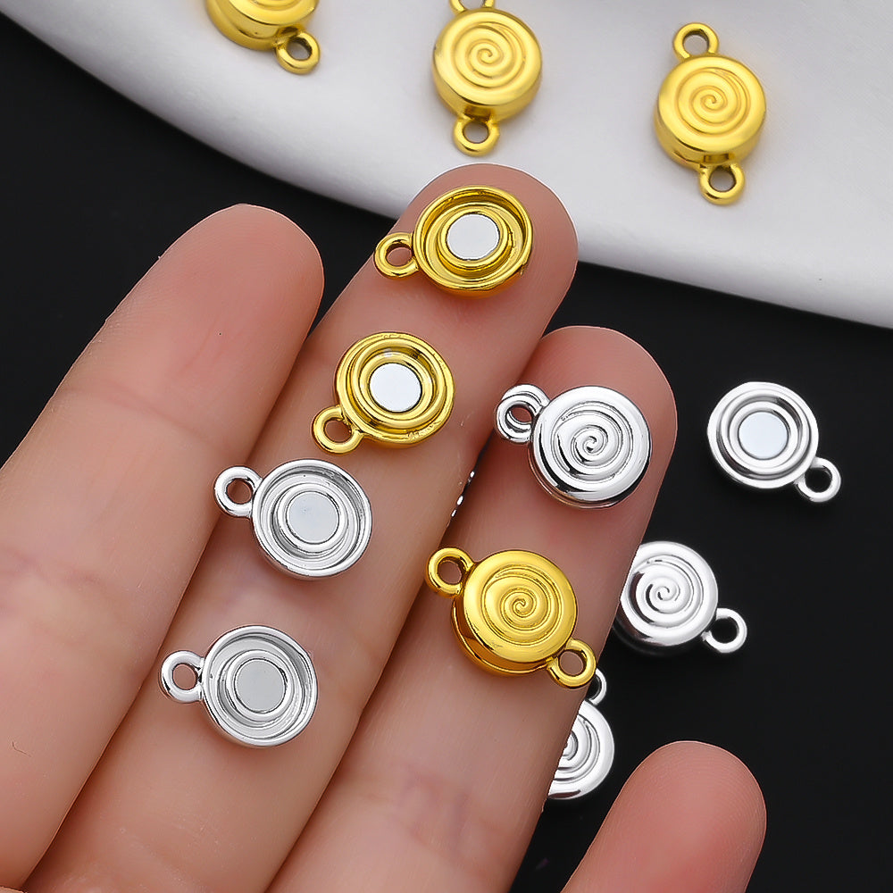 Golden and White Candy-Shaped Magnetic Jewelry Clasps