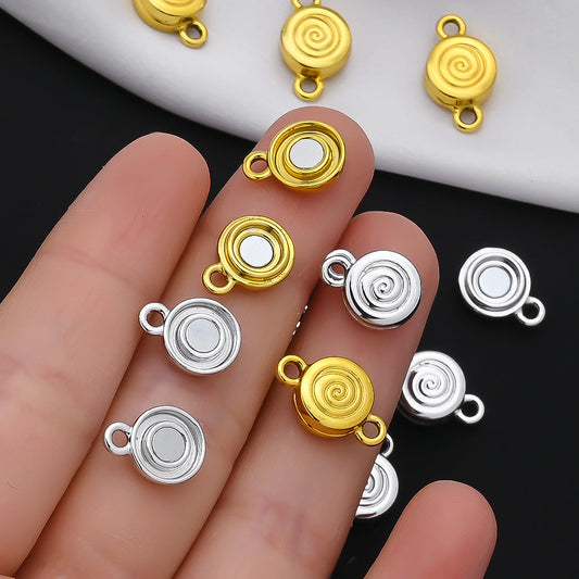 Golden and White Candy-Shaped Magnetic Jewelry Clasps