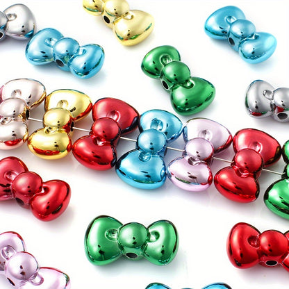 10pcs 15x26mm Christmas Bow Acrylic Beads