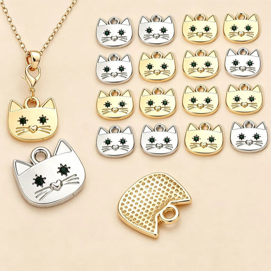 Cat Alloy Pendant Charms