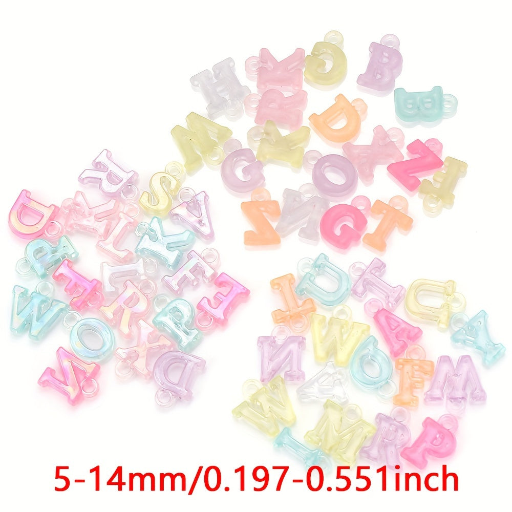 5-14 mm Mixed Letter Acrylic Charms