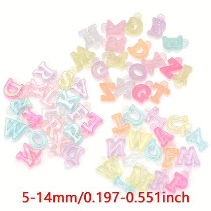 5-14 mm Mixed Letter Acrylic Charms