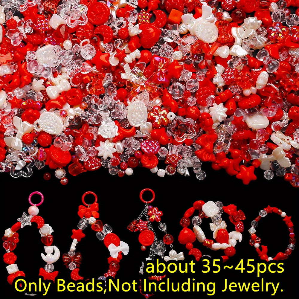40g/bag Summer Color Acrylic Mixed Beads