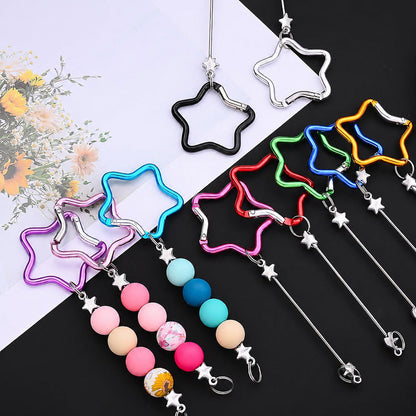 12-Piece Mixed Color Star Keychain Set