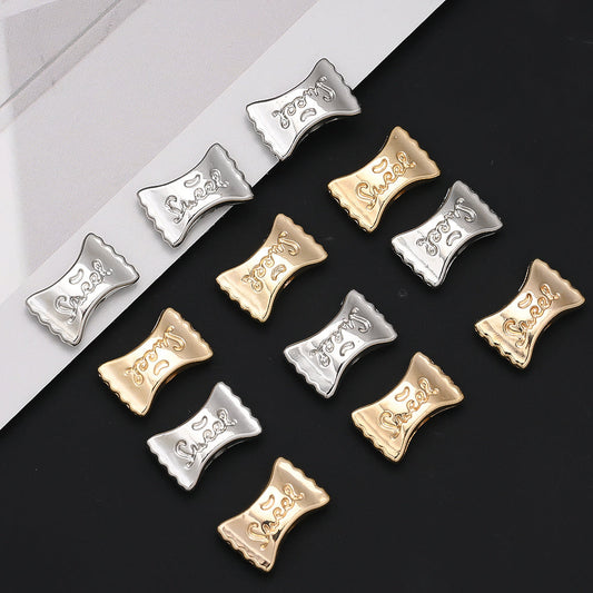 50pcs Golden & Silvery CCB Candy Letter Beads