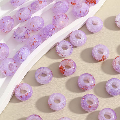 Ink Spatter Large Hole Acrylic Beads