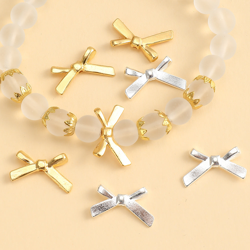 20pcs 12x20mm Tiny Bowknot Pendant Beads