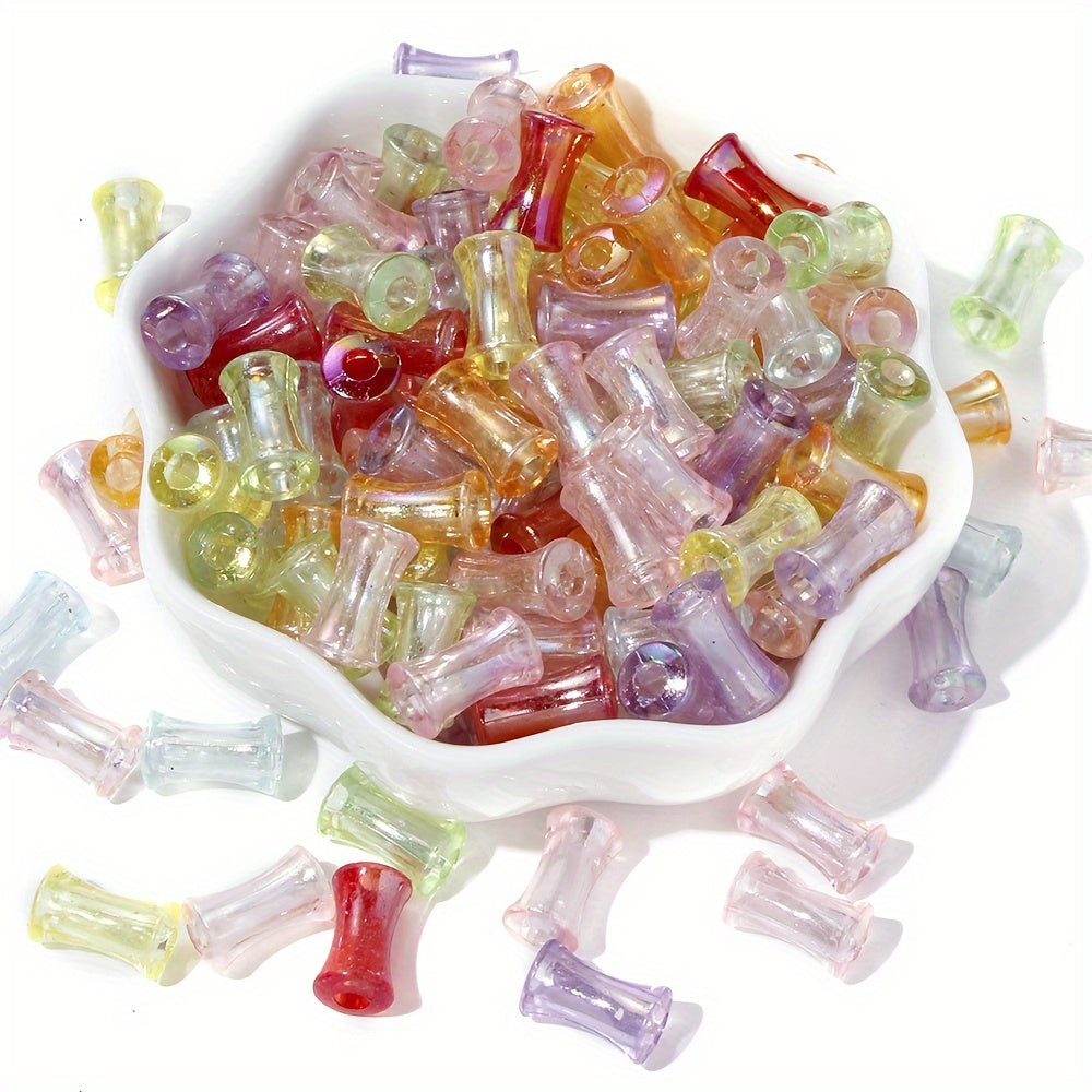 200PCS Mini Bamboo Joint Acrylic Imitation Pearl Spacer Beads