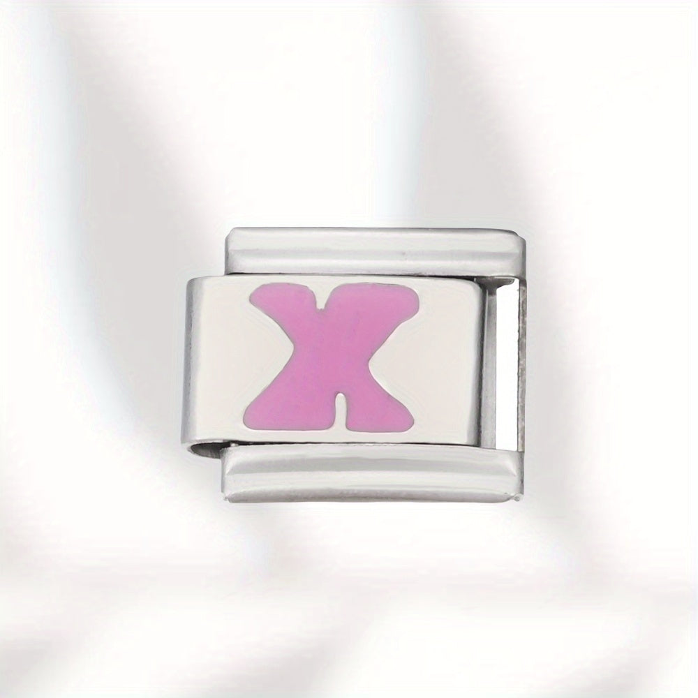 Colorful Stainless Steel Letter Bead
