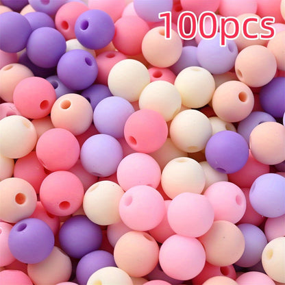 Color Series Matte Round Acrylic Spacer Beads