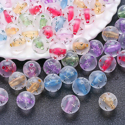 Starfish Heart Acrylic Beads