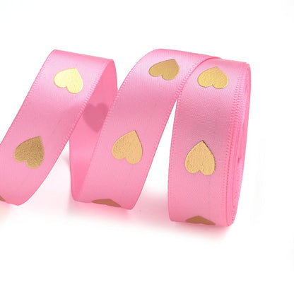 1 Roll 5 Yards Peach Heart Hot Stamping Ribbon