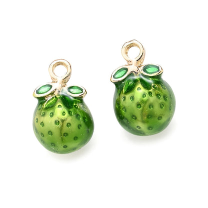 2PCS Fruit Series Alloy Pendant Set