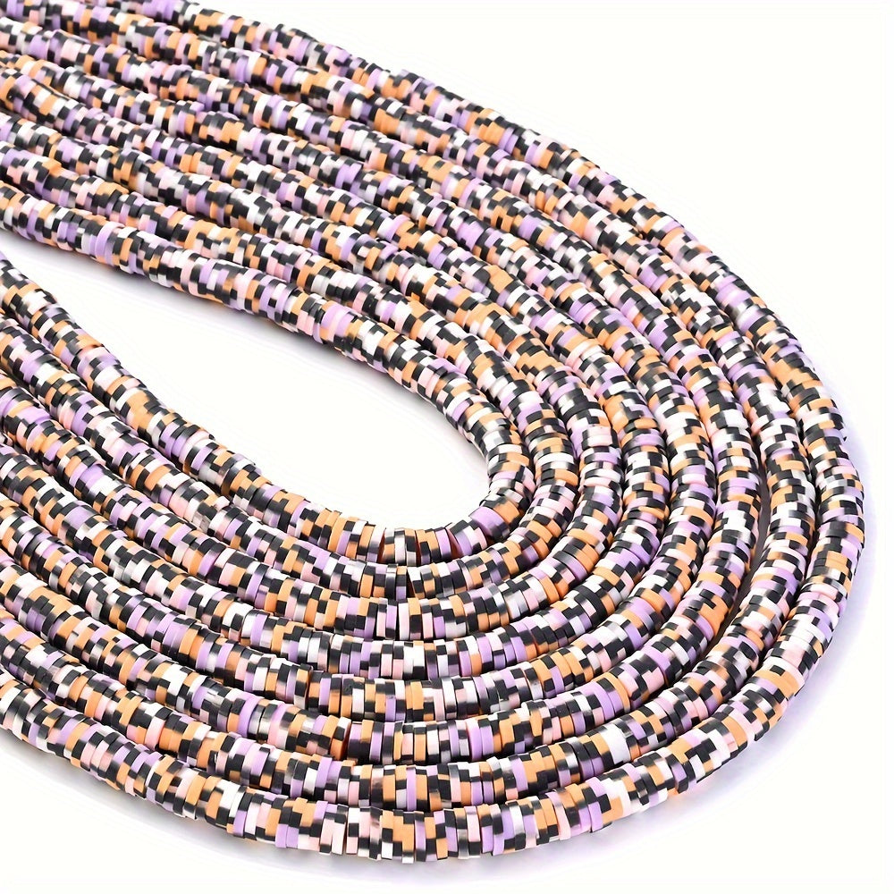 1PC 6mm Flat Round Polymer Clay Bead Set