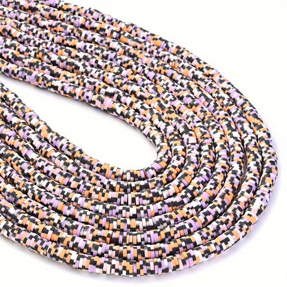 1PC 6mm Flat Round Polymer Clay Bead Set