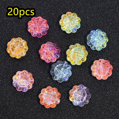 AB Iridescent Sunflower Glass Beads