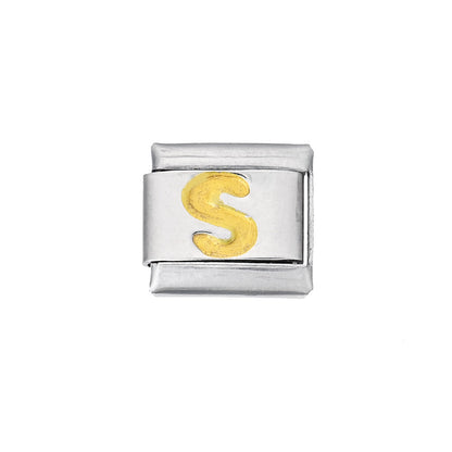 A-Z English Letter Stainless Steel Italian Charm Links