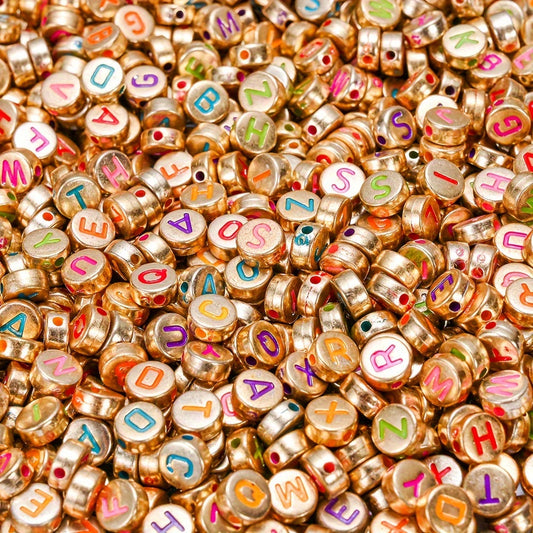 Colored Letter Acrylic Beads