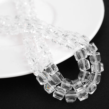 4mm Square Multi-faceted Czech Glass Cube Beads