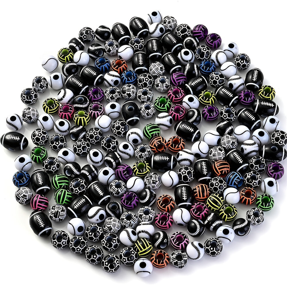 Sports Theme Acrylic Beads