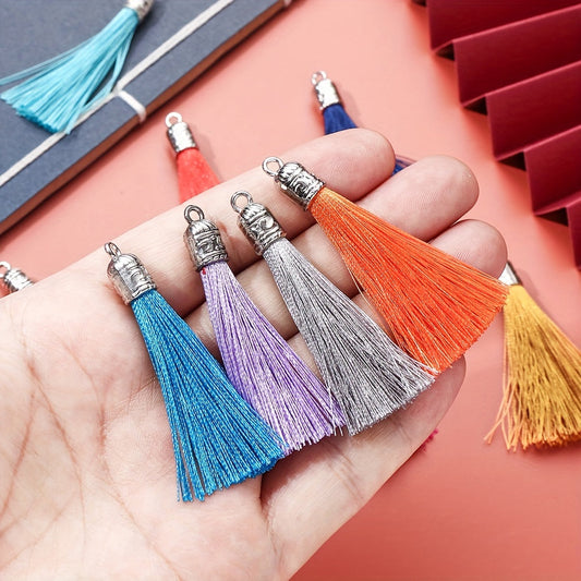10PCS 5.8cm Multicolor Fringed Decorative Tassel Set