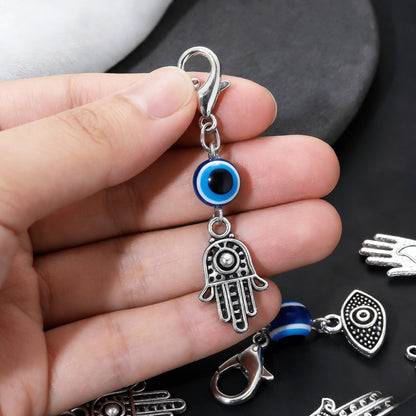 Evil Eye and Hamsa Enamel Pendant Charms