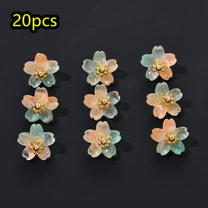 Shiny UV Iris Flower Beads
