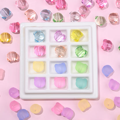30pcs 12x13mm Cat Head Acrylic Beads
