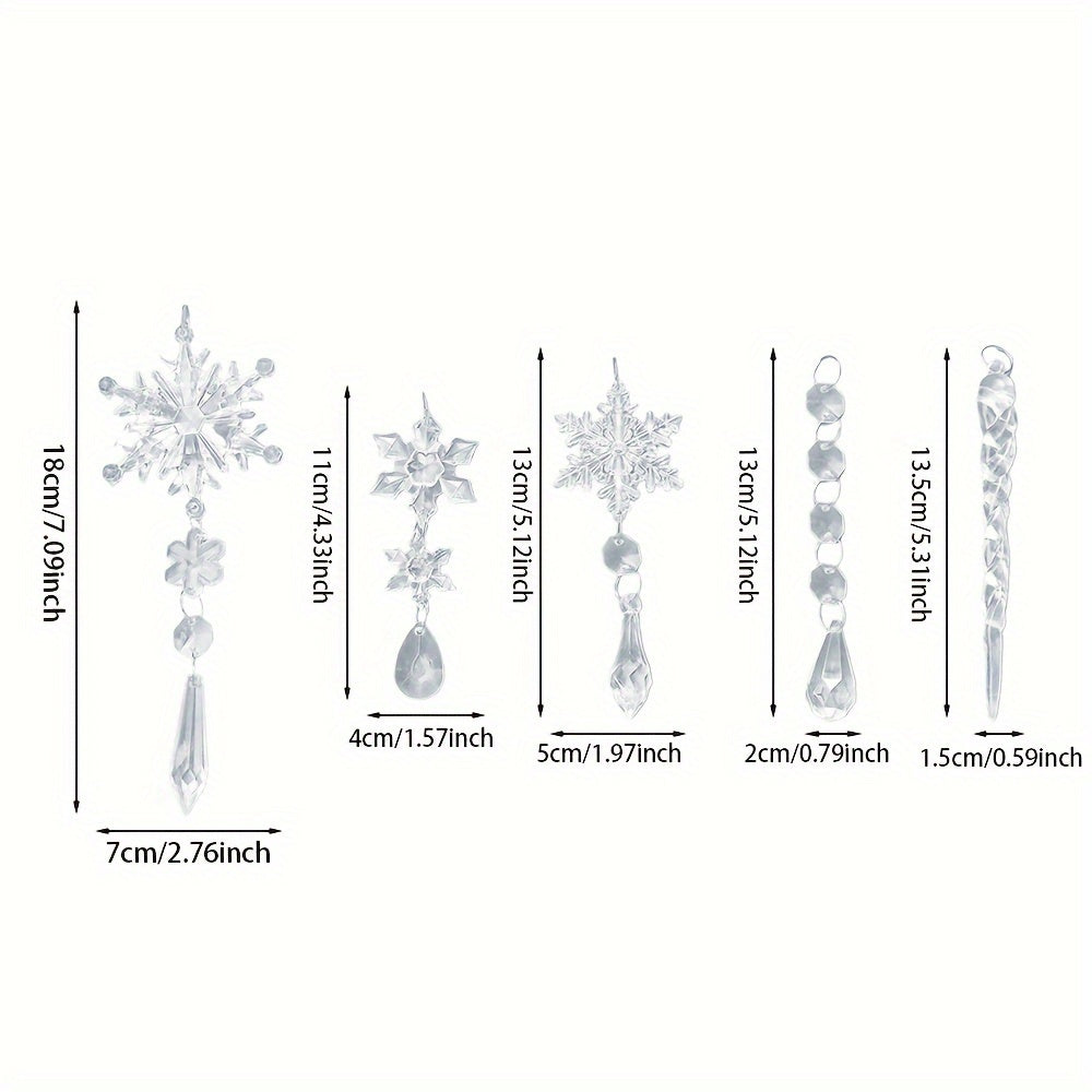 Christmas Snowflake Fawn Acrylic Beads Set