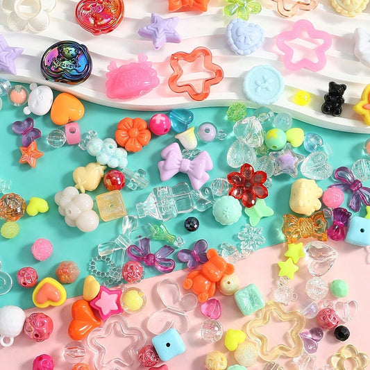 300G Mixed Color Acrylic Bead & Charm Set