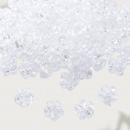 Clear Acrylic Flower Spacer Beads