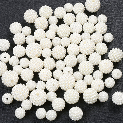 10/12/14/16/18/20mm Beige Round Acrylic Bead Set