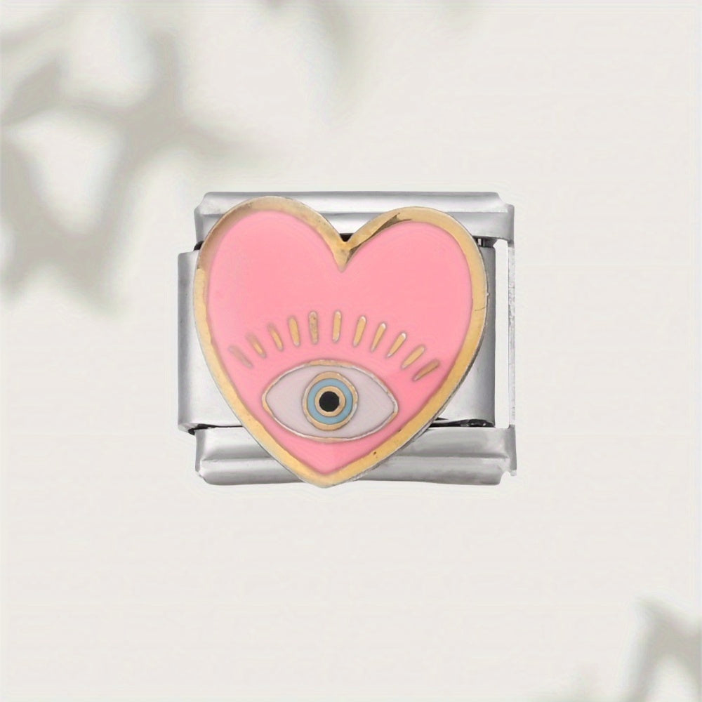 1pc 9mm Stainless Steel Italian Charm Bead
