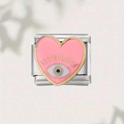 1pc 9mm Stainless Steel Italian Charm Bead